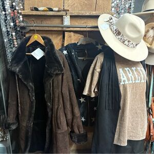 Brown Faux Fur Women's Coat